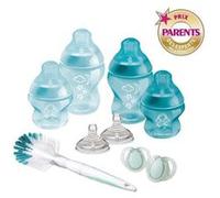 Tommee Tippee Kit de Démarrage Nouveau-nés Natural Start, Biberons anti-colique 150 ml et 260 ml, Tétines imitant la forme du sein maternel à débit lent et moyen, Auto-stérilisant, Bleu