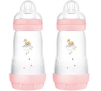 Biberon Mam Easy Start Anticolique Tétine En Silicone 2+ Mois 260 Ml Rose Set
