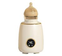 Biberon Milkshake 6 niveaux pour bébé, affichage LED avec son invite pour toutes les bouteilles, contrôle précis de la température, temps de 1 à 6 minutes pour le lait maternel (jaune)