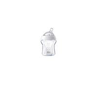 Chicco Biberon Natural Feeling Verre – Tétine inclinée, Flux lent, 0+ mois, 150 ml