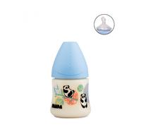 Biberon Panda 150 ml - Silicone Bleu