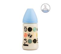 Biberon Panda 270 ml - Silicone Bleu