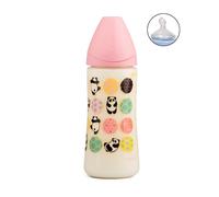 Biberon Panda 360 ml - Silicone Rose
