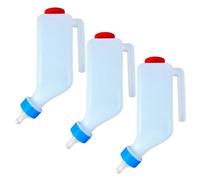 Biberon pour bébé chèvre, paquet de 3 biberons pour nourrir les bébés chèvres, biberon d'agneau de 500 ml avec tétine souple et échelle transparente, mangeoire à lait mains libres pour agneaux, coc