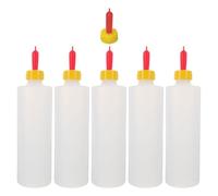 Biberon pour bétail, Biberon d'agneau 400 ml, 5 bouteilles, 6 tétines for mouton, chèvre, veau, chiot, bétail