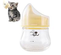 Biberon pour chatons - 6,5x6,5x11 cm avec angle d'inclinaison de la tétine anti-suffocation, mangeoire pour chiots avec | Utilisations de voyage d'intérieur en formule d'eau pour hamsters, co