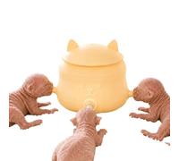 Biberon pour chiot 220 ml Distributeur de lait en silicone souple avec 3 tétines | Mamelon d'alimentation pour chats, maison, nichoir pour chien, élevage de chiots, refuge, clinique vétérinaire