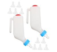 Biberon Suspendu pour Chèvres et Agneaux 500ml, Blanc, Épais | Format 17 Oz, Conception Suspendue, Adaptable à Plusieurs Tétines, pour Enclos Bovins et Bergeries