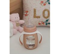 Biberon/tasse d'apprentissage 2 en 1 en verre (210 ml) rose TU