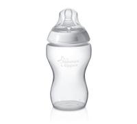 Tommee Tippee Biberons Closer to Nature, Tétine Imitant le Sein Maternel avec Valve Anti-Colique, 340 ml, Lot de 1, Transparent