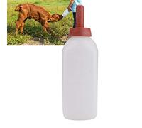 Biberon Veaux, 2l Bouteille du Lait pour Veaux Agneau Chien Cheval avec Poignée et Tétine