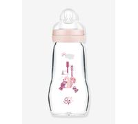 Biberon verre 260 ml Feel Good débit 2 rose TU