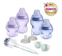 Biberons Coffret Naissance Closer to Nature , Tétine Anti-Colique - Violet Bleu Rose G