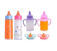 Biberons de | Accessoires de Soin pour - Biberon Réaliste Lait Jus avec Sucette pour Anniversaire Maison Noël Crèche Garderie Fille