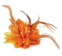 Bibi à fleurs, plumes et perles pour cheveux