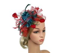 Bibi bandeau avec clip pour femme - chapeau plume réversible pour cocktail thé fête