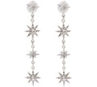 Bibi Bijoux Bibi Bijoux Silver Tone Starstruck Long Drop Earrings