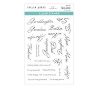 Bibi Cameron Ensemble de tampons transparents Motif notes de musique de la famille