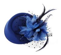 Bibi de Fête à Fleurs Vintage avec Voile pour Femmes et Filles - Chapeau de Cocktail avec Clips - Bandeau Noir Victorien