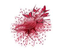 Bibi de mariage tendance avec perles - Motif papillon - Faux perles - Pince à cheveux pour mariée - Bandeau papillon unique pour mariage