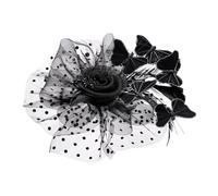 Bibi de mariage tendance avec perles - Motif papillon - Faux perles - Pince à cheveux pour mariée - Bandeau papillon unique pour mariage