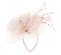 Bibi de thé britannique pour femme avec serre-tête crayon, rose, Taille unique