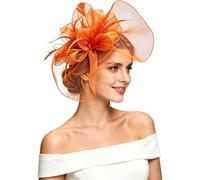 Bibi en maille pour femme avec fleurs et rubans pour événements formels, bandeau léger et élastique pour invitées de mariage, goûter, Ascot, banquet et cocktail