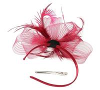 Bibi en tissu PVC - Clip à cheveux Ostrich avec petites pièces en - Accessoires pour cheveux - Petit chapeau - Accessoire pour cheveux pour filles et femmes - Pour les fêtes en plein air, les
