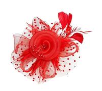 Bibi Fascinator Chapeau Femme Coiffe de Tête avec Fleurs et Voilette pour