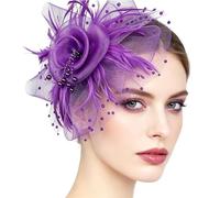 Bibi Fascinator Chapeau Femme Serre-tête à Fleurs et Voilette