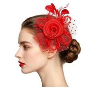 Bibi Fascinator Chapeau Femme Serre-Tête En Maille Avec Fleur