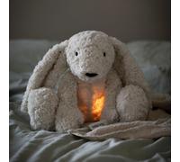 Baby's Only - Bibi le lapin en peluche avec entraîneur de sommeil - Peluche musicale avec veilleuse - Bruit blanc bebe - Veilleuse bébé musicale et lumineuse - Doudou bébé - Warm Linen