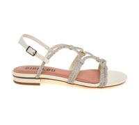 Bibi Lou - Sandale basse avec strass - Femme - Chaussures - Blanc - Taille: 41 EU