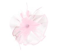 Bibi pour femme - Chapeau de mariage - Chapeau à clip - Voile - Bandeau - Tea Party - En maille - Pour l'église, Halloween, cocktail, club, Rose, Taille unique