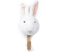 Bibib & co Porte Manteau Peluche tête Lapin Blanc