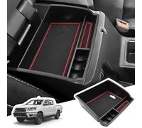 BIBIBO Boîte de rangement pour Toyota Hilux AN120 AN130 2016-2024, organiseur de console centrale avec tapis antidérapant, boîte à gants, accessoires Toyota Hilux