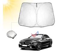 BIBIBO Mercedes W206 Housse de Pare-Brise de Voiture Compatible avec Mercedes Classe C W205 S205 C205 2016-2020, Mercedes W206 2021-2024 Protection Solaire pour Pare-Brise Avant Pliable