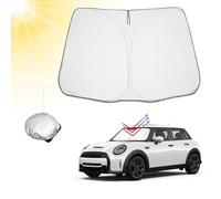 BIBIBO Mini Cooper Housse de Pare-Brise de Voiture Compatible avec Mini Cooper F55/F56 2015-2024 Protection Solaire pour Pare-Brise Avant Pliable Protection Contre Les Rayons UV