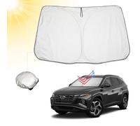 BIBIBO Pare-soleil de voiture, avec protection UV, compatible avec Hyunda-i Tucson 2015-2025, parasol de voiture, pour pare-brise, protection contre la chaleur, contre les rayons UV, pliable