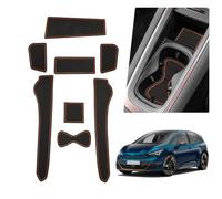 BIBIBO Tapis antidérapant en caoutchouc compatible avec Seat Cupra Born 2022-2024, pour console centrale de voiture, Cupra Born, tapis de protection antidérapant, tapis de voiture (orange)