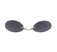 Bibididi Lunettes De Soleil Rétro Rondes Vintage Unisexes Miroir Pince-Nez Mini en Métal, Paquet De 5, Noir