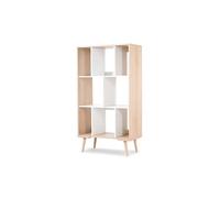 Bibilothèque LittleSky by Klups Sofie - Hêtre et Blanc Blanc/Bois G