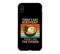 Bibimbap Vintage First I Eat Bibimbap Then I Do The Things Coque pour iPhone XS Max