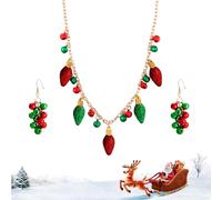 BIBITI Lot de 3 boucles d'oreilles de Noël pour femme - Boucles d'oreilles de Noël en argent - Flocon de neige - Perles de Noël - Pour fille - Pour fête de Noël, Eine Größe für alle, Alliages, Pas de