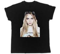 bibizan Cara Delevingne Funny Birthday Present Gift Unisex 100% Cotton Short-Sleeve T-Shirts Black XXL
