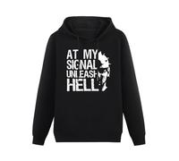 bibizan Gladiator Unleash Hell Russell Crowe Movie Hoody Unisex Long Sleeve Hooded with Pocket Black XXXL