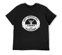 bibizan Roy Jones Jr Fight Academy Unisex 100% Cotton Short-Sleeve T-Shirts Black M