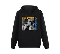 bibizan Tom Waits Rain Dogs Hoody Unisex Ptinted Hoodies Long Sleeve Men's Hooded with Pocket Black L