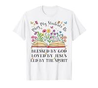 Bible bénie par Dieu aimé par Jésus Chrétien Professeur Bible T-Shirt