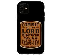 Bible chrétienne : engagez-Vous Envers Le Seigneur Quoi Que Vous fassiez Coque pour iPhone 11